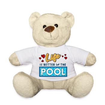 natation fitness dauphin nage nageur plaisir - Nounours - blanc - Devant