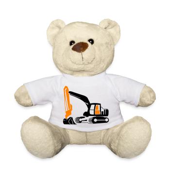 Excavatrice - Nounours - blanc - Devant