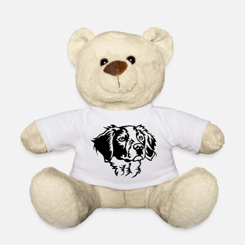 Tête d’Epagneul Breton - Nounours - blanc
