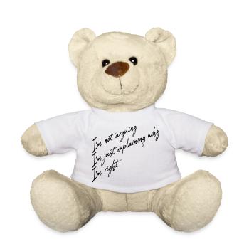 Je ne discute pas - Nounours - blanc - Devant