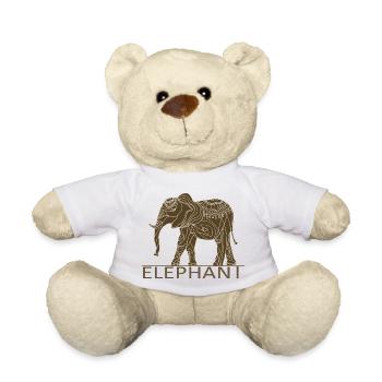Éléphant - Nounours - blanc - Devant