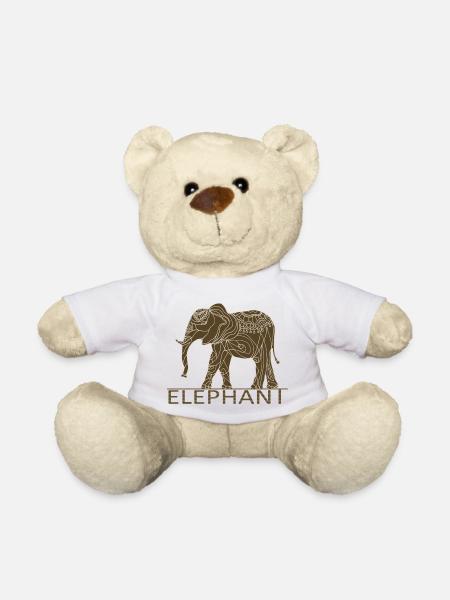 Elefant - Teddy - Weiß
