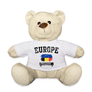 EU Brush Flag Romania Pride - Teddy Bear - white - Front