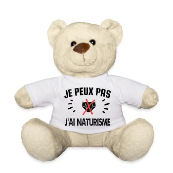 je peux pas j'ai naturisme - Nounours - blanc - Devant
