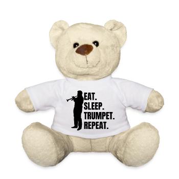 Trompete Musiker lustiger Instrument Musik Spruch - Teddy - Weiß - Vorne