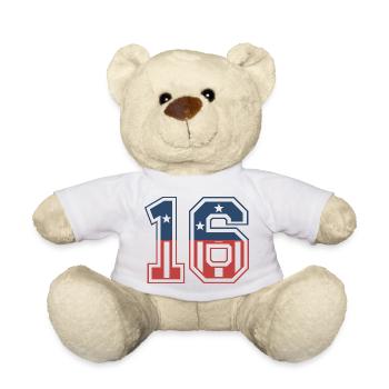 Numéro 16 États-Unis - Nounours - blanc - Devant