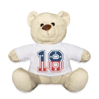 Numéro 18 États-Unis - Nounours - blanc - Devant