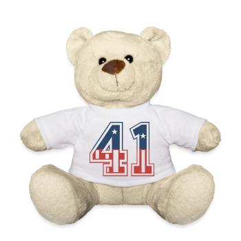 Number 41 USA - Teddy Bear - white - Front