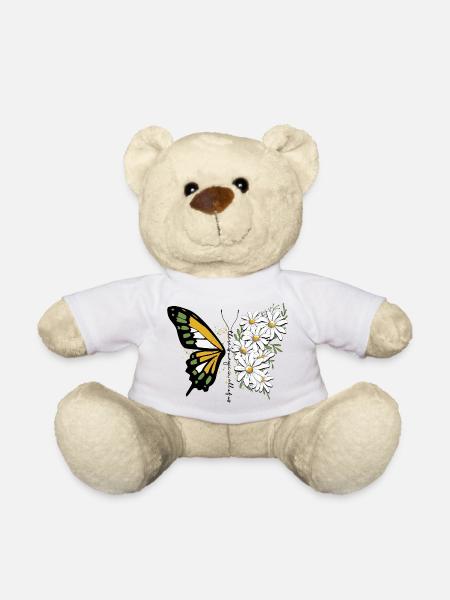Schmetterling Blume blumig Floral Gänseblümchen - Teddy - Weiß