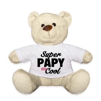 Super Papy Trop Cool / humour grandpère - Nounours - blanc - Devant