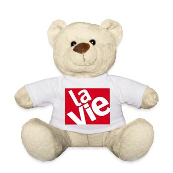 La Vie Rouge Typo Art - Nounours - blanc - Devant