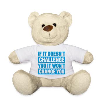 Workout Fitness Motivation Zitat - Teddy - Weiß - Vorne