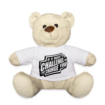 Workout Fitness Motivation Zitat - Teddy - Weiß - Vorne