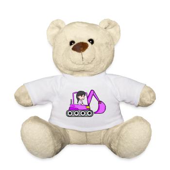Rosa Bagger Mädchen - Teddy - Weiß - Vorne