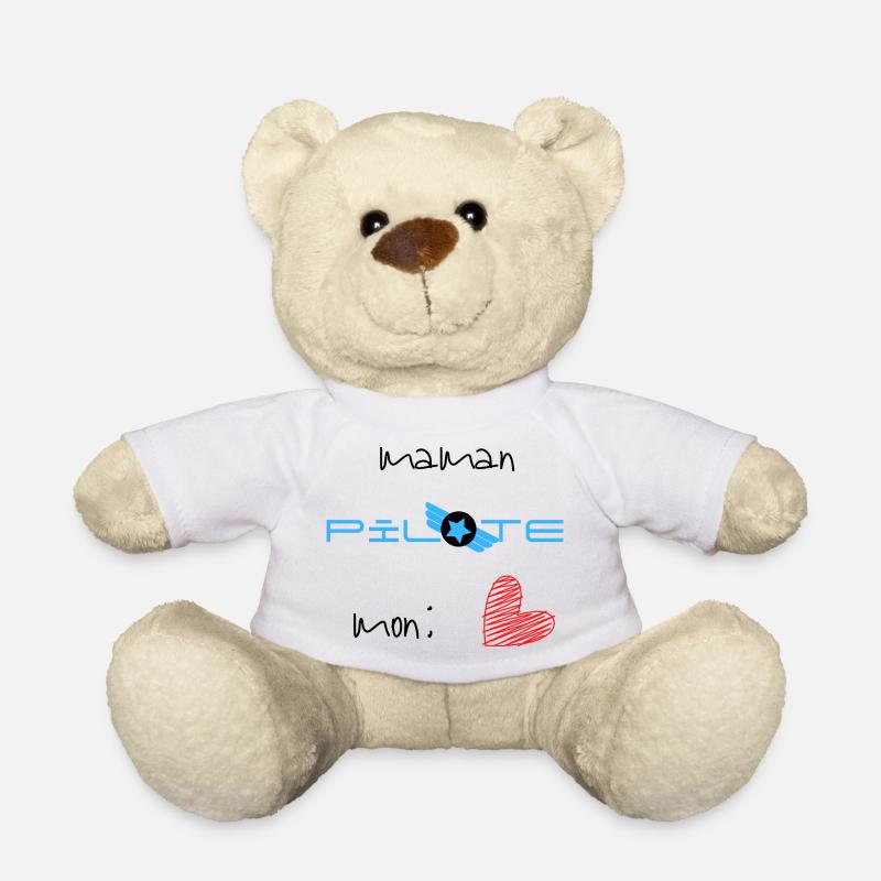 maman pilote mon cœur - Nounours - blanc