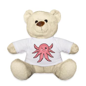 Kawaii Animals Octopus - Teddy Bear - white - Front