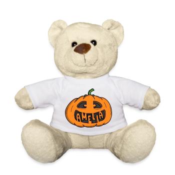 Amelia Halloween Pumpkin - Teddy Bear - white - Front