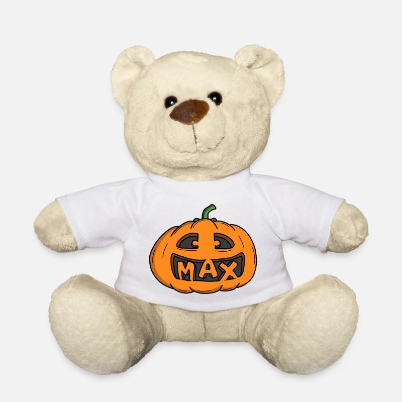Max Halloween Pumpkin - Teddy Bear - white