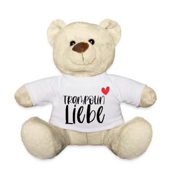 Trampolin Liebe Jumping Fitness Geschenk - Teddy - Weiß - Vorne