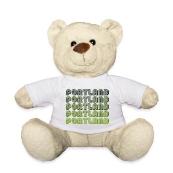 Portland Retro Gradient Pattern - Teddy Bear - white - Front