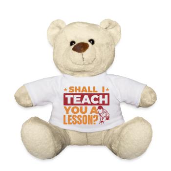 Funny billiard saying - Teddy Bear - white - Front
