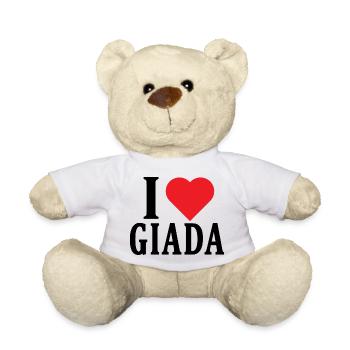 t-shirt I love Giada t-shirt gift idea - Teddy Bear - white - Front