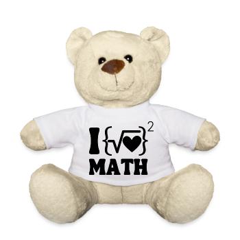 I love math - Teddy Bear - white - Front