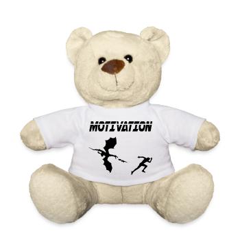 motivation sport running humor dragon - Teddy Bear - white - Front