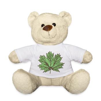 Ahornblatt / Blatt Ahorn - Botanik - Teddy - Weiß - Vorne