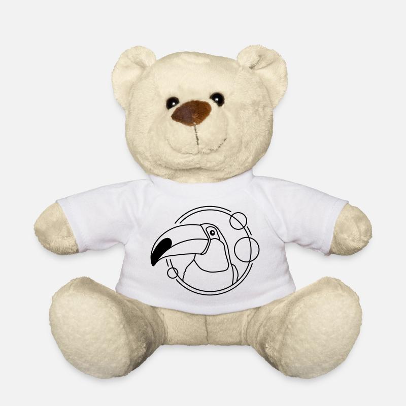 Tukan im geometrischen Design - Teddy - Weiß