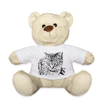 Katze schwarz Kätzchen cute - Teddy - Weiß - Vorne