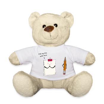 Remplir ma vie d’amour - Nounours - blanc - Devant