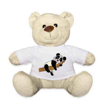 Panda auf Ast Illustration - Teddy - Weiß - Vorne