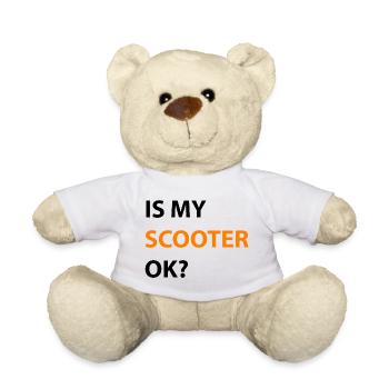 E-Scooter E-Roller Scooter - Teddy Bear - white - Front