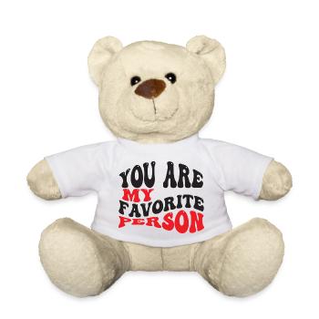 Tu es ma personne préférée - Nounours - blanc - Devant