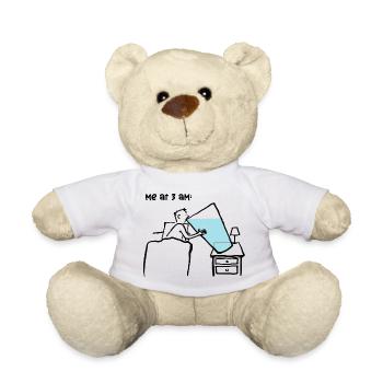 I at three o'clock at night! - Teddy Bear - white - Front
