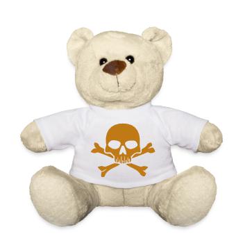 tete de mort icone crane 8 - Nounours - blanc - Devant