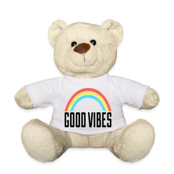Good Vibes Regenbogen - Teddy - Weiß - Vorne
