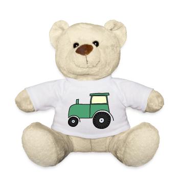 Gezeichneter Traktor - Teddy - Weiß - Vorne
