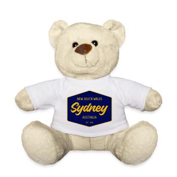 Sydney Sign Vintage Font - Teddy Bear - white - Front