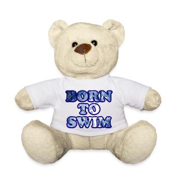Triathlon Natation Bike Run Marathon - Nounours - blanc - Devant