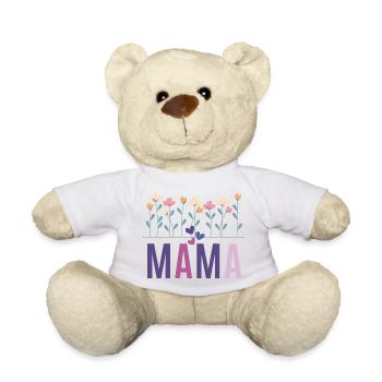 T-shirt de la fête des mères des mamans - Nounours - blanc - Devant
