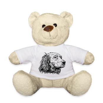 Portrait de setter anglais s - Nounours - blanc - Devant