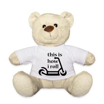E-Scooter Scooter - Teddy Bear - white - Front