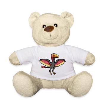 Archaeopteryx mignon, Dino, Dinosaure - Nounours - blanc - Devant