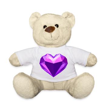 Fiançailles Saint-Valentin Amour Fête des mères Mariage - Nounours - blanc - Devant