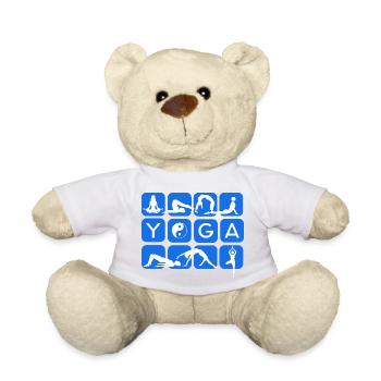 I love yoga chakra om symbol - Teddy Bear - white - Front