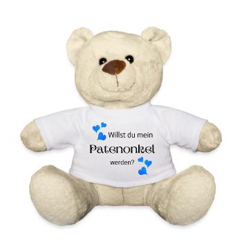 Willst du mein Patenonkel werden - Teddy - Weiß - Vorne