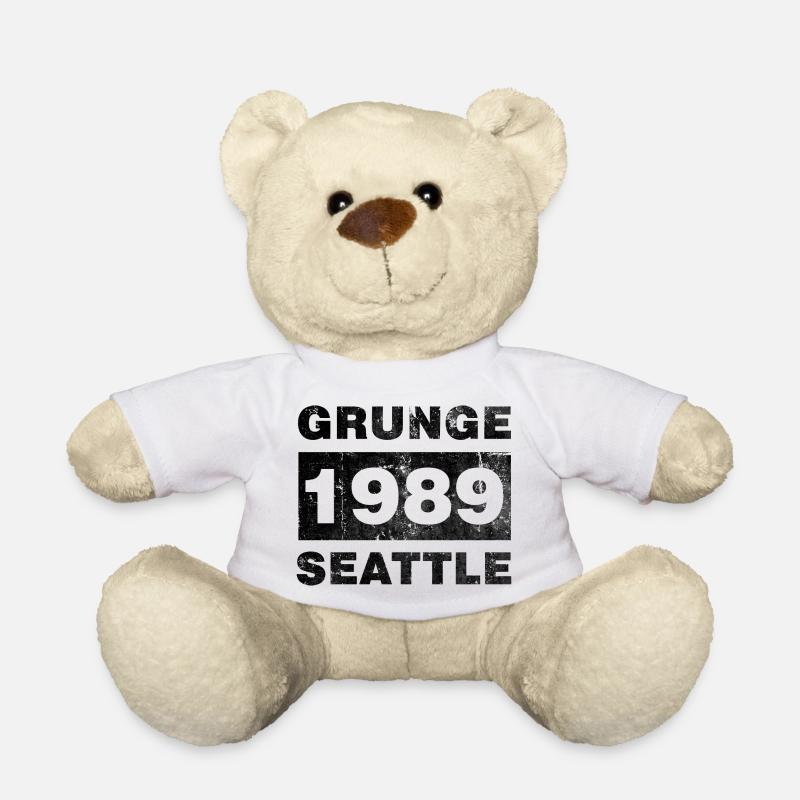 GRUNGE SEATTLE SCHWARZ - Teddy - Weiß