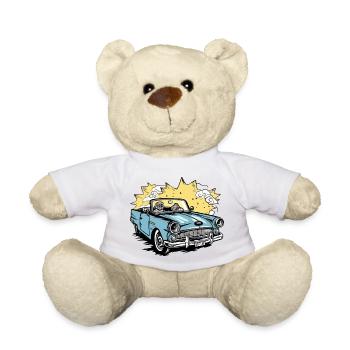 Cabriolet bleu - Nounours - blanc - Devant